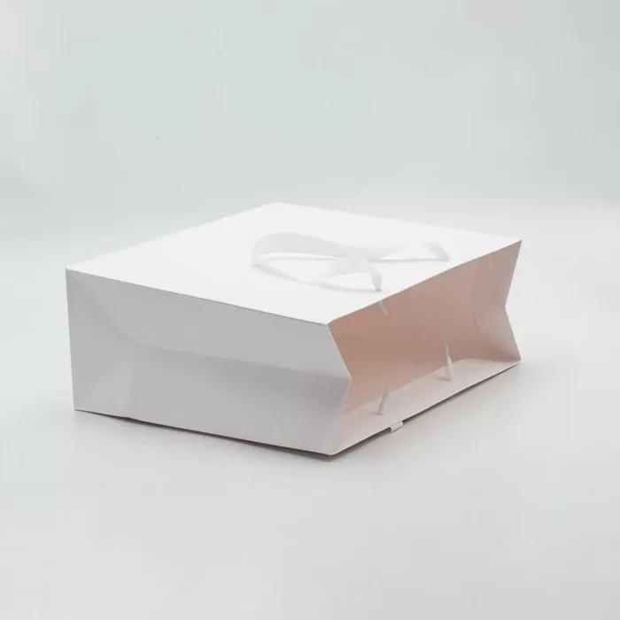 A4 White Paper Gift Bag with Handle - Image 2