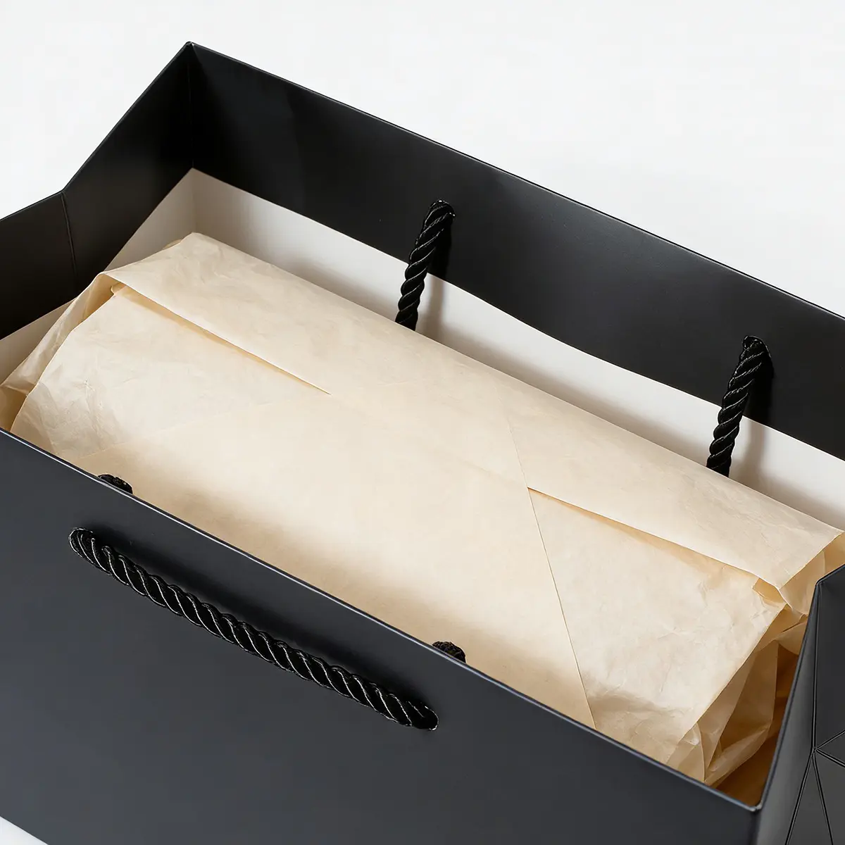 A4 Deep Black Gift Bag - Image 5