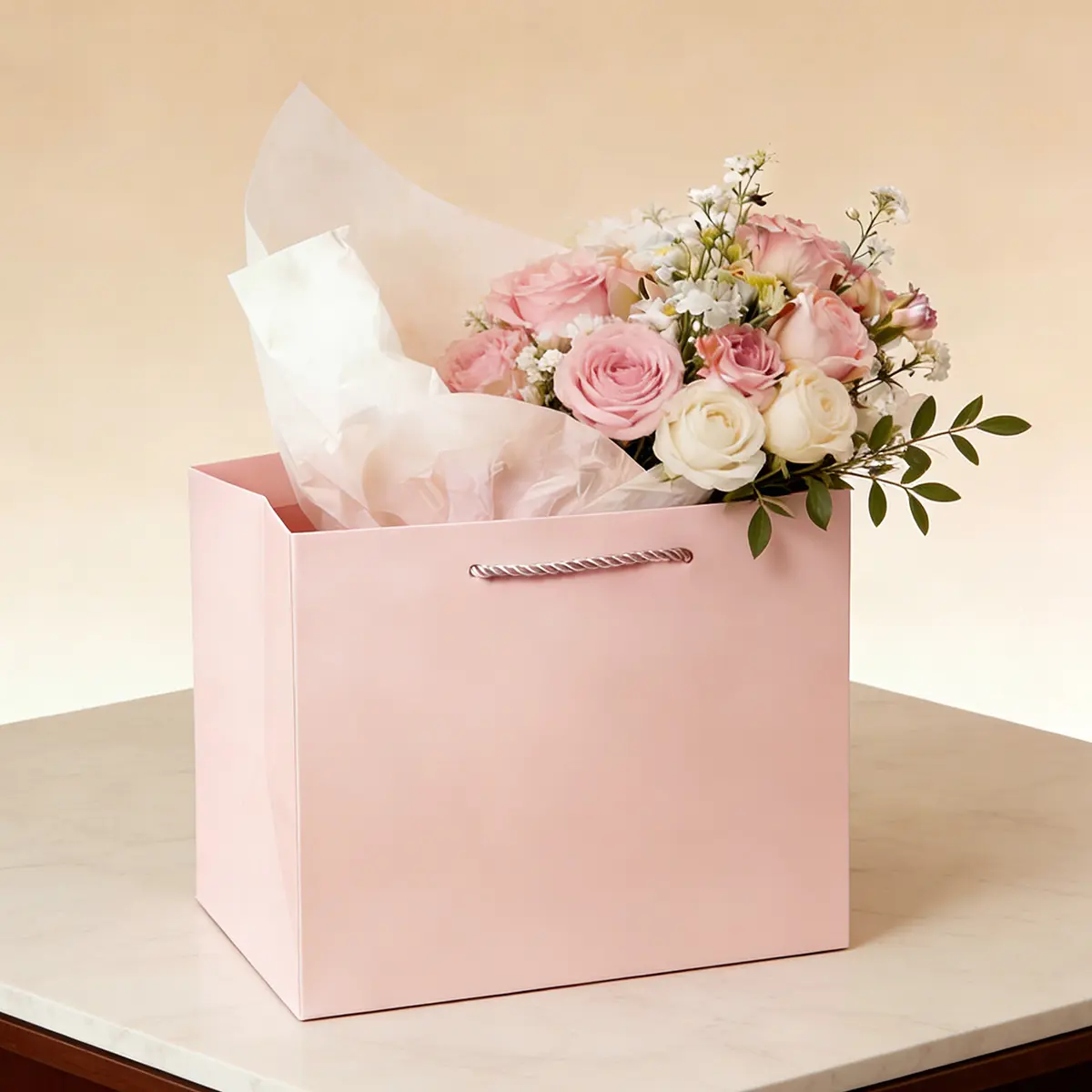 A4 Deep Pink Gift Bag - Image 5