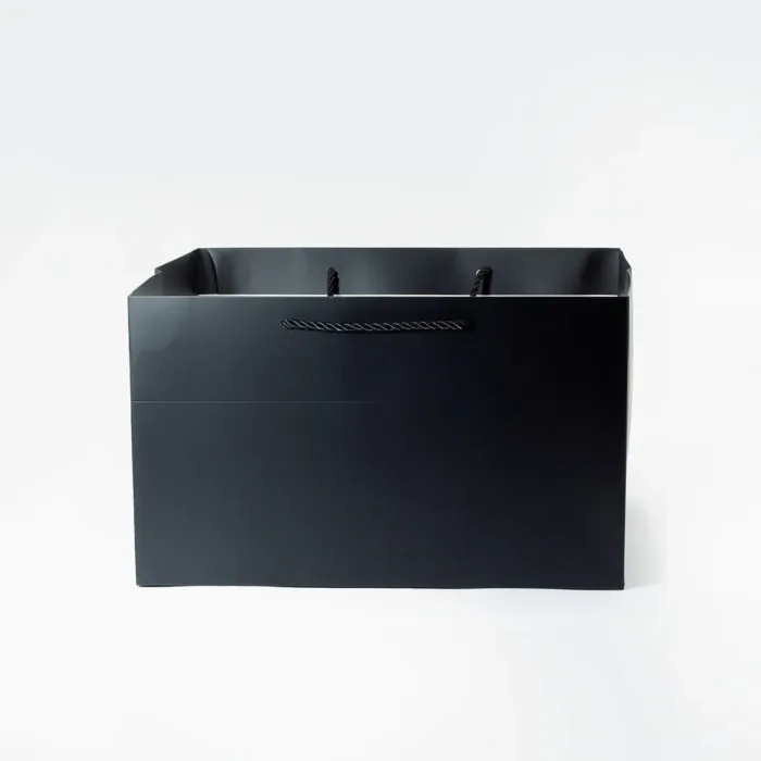 A4 Shallow Black Gift Bag - Image 3