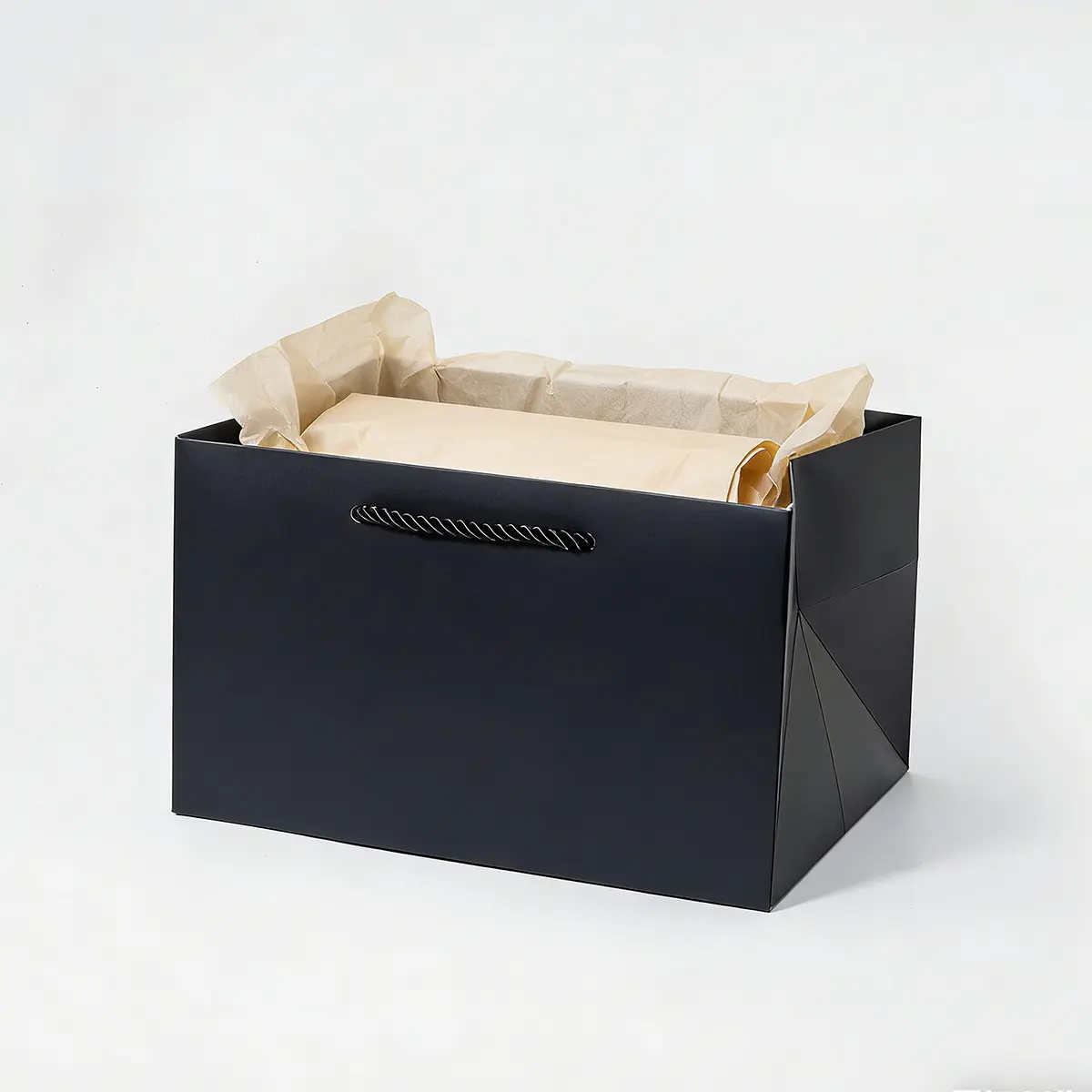 A4 Shallow Black Gift Bag - Image 5