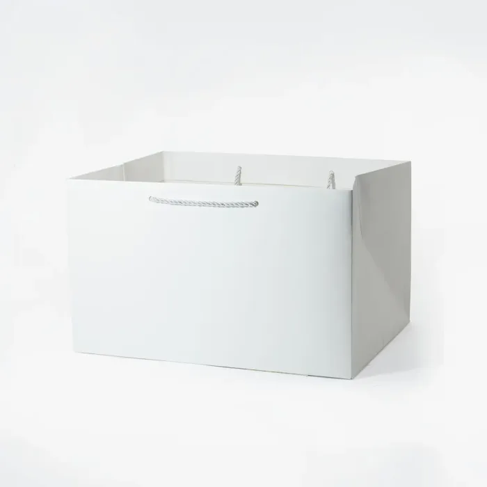 A4 Shallow White Gift Bag - Image 2