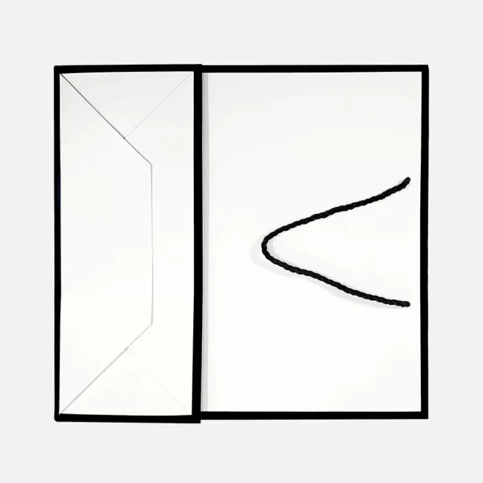 A4 White Paper Gift Bag with Black Border - Image 3