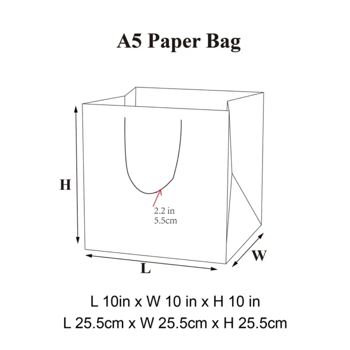 A5 Cube Pink Gift Bag - Image 4
