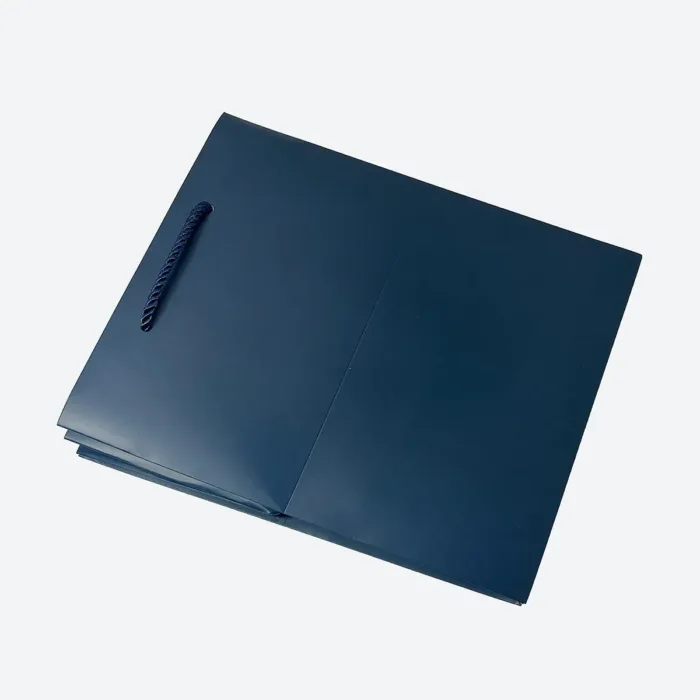 A5 Cube Navy Blue Gift Bag - Image 3