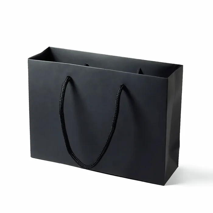 A6 Black Paper Gift Bag with Handle
