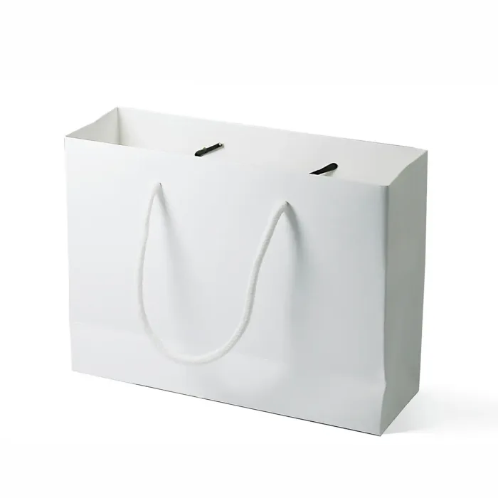 A6 White Paper Gift Bag with Handle