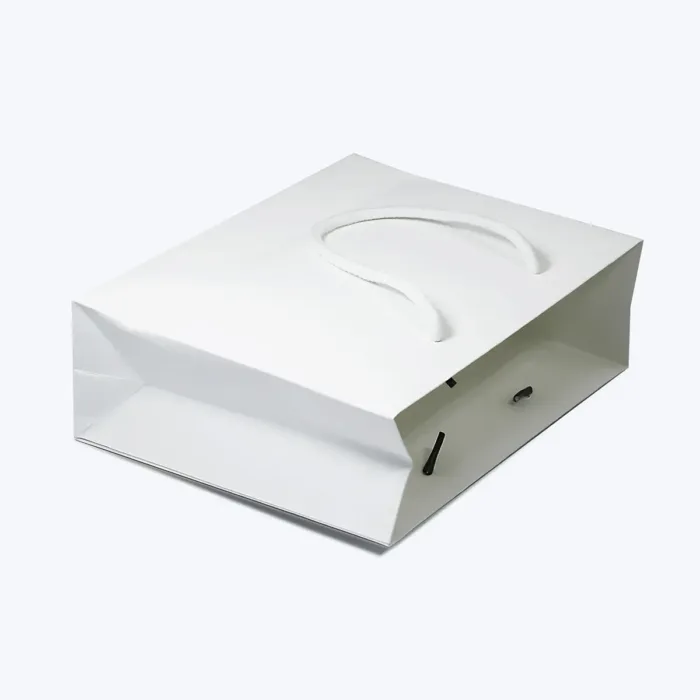 A6 White Paper Gift Bag with Handle - Image 2