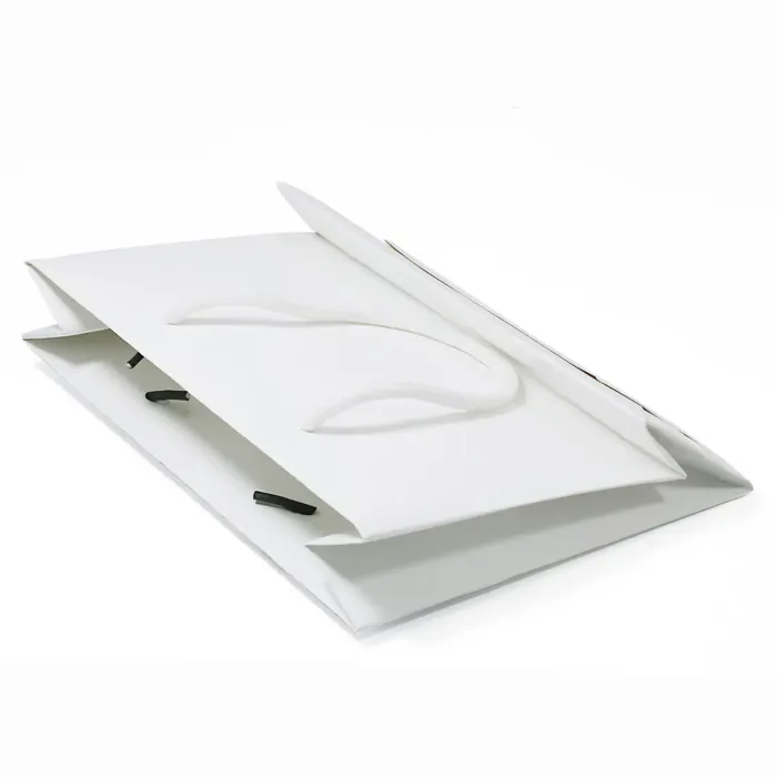A6 White Paper Gift Bag with Handle - Image 3