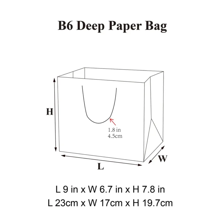 B6 Deep Navy Blue Gift Bag - Image 8