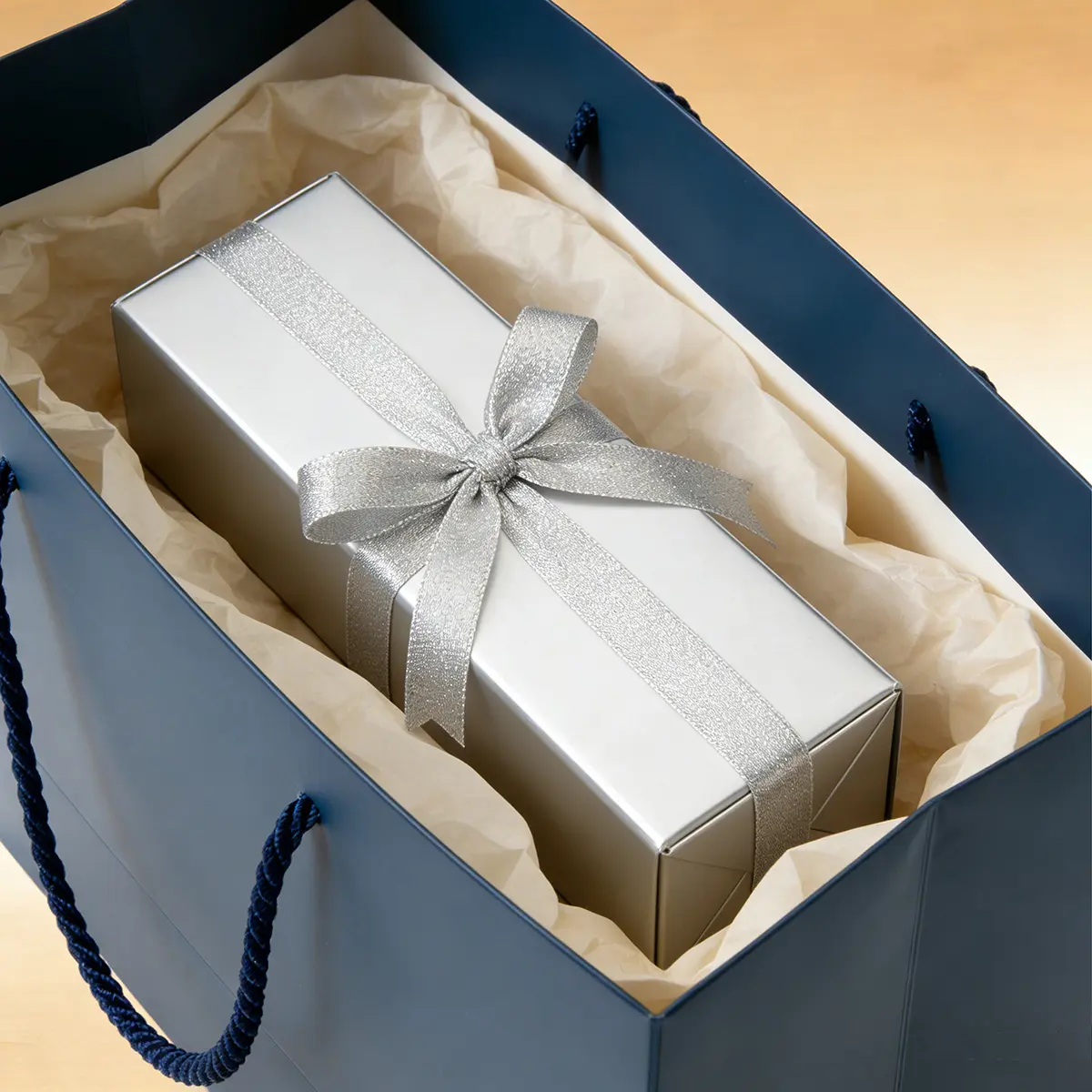 B6 Deep Navy Blue Gift Bag - Image 5