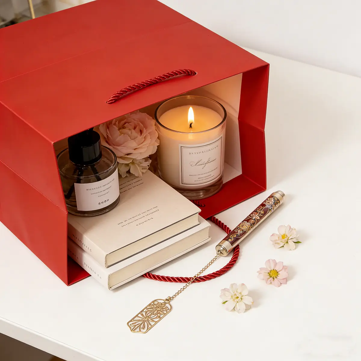 B6 Deep Red Gift Bag - Image 5