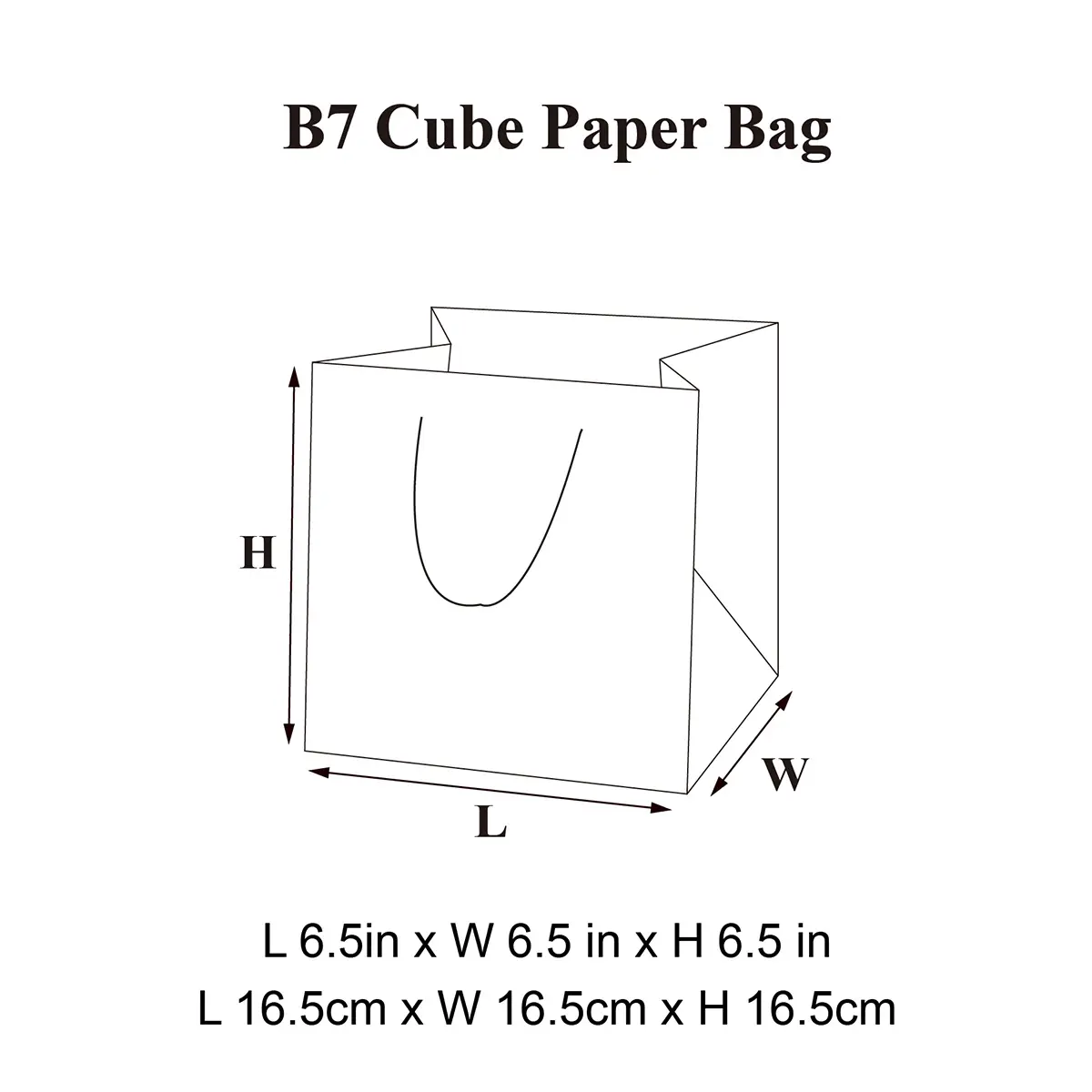 B7 Cube Navy Blue Gift Bag - Image 4