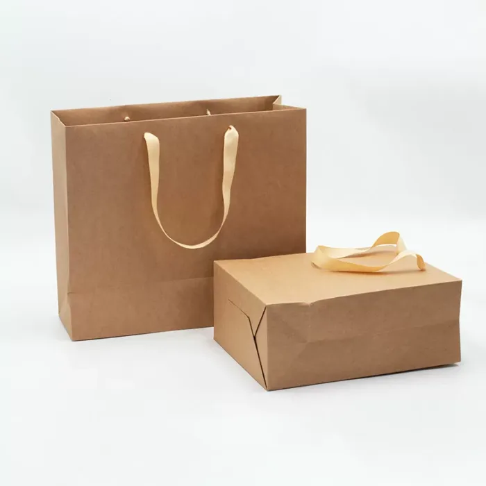A4 Kraft Paper Gift Bag with Handle - Image 5