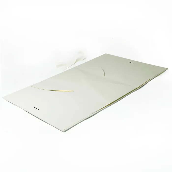 Large Ivory Triangle Shaped Gift Bag with Ribbon - Image 3