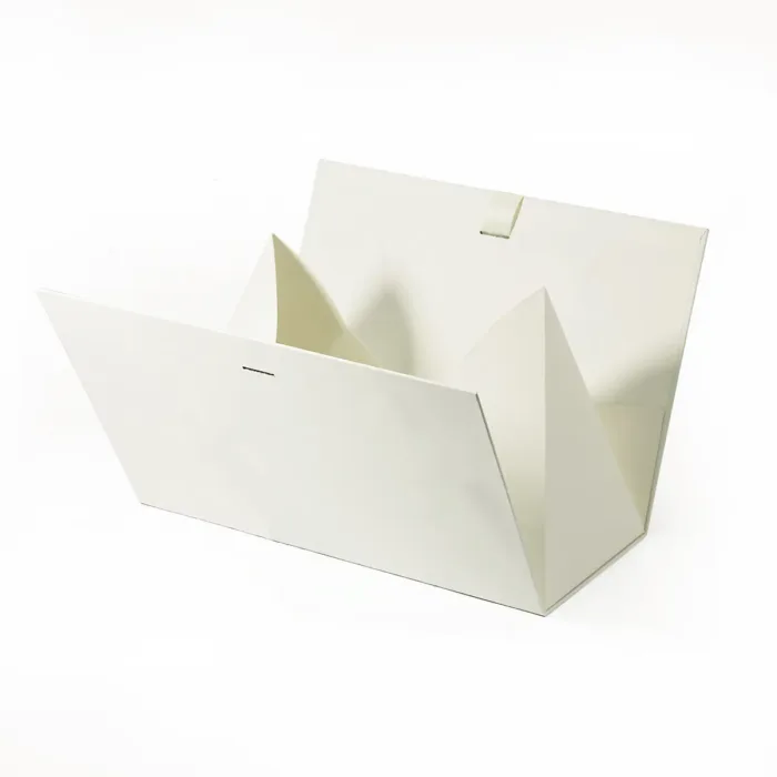 Large Ivory Triangle Shaped Gift Bag with Ribbon - Image 4