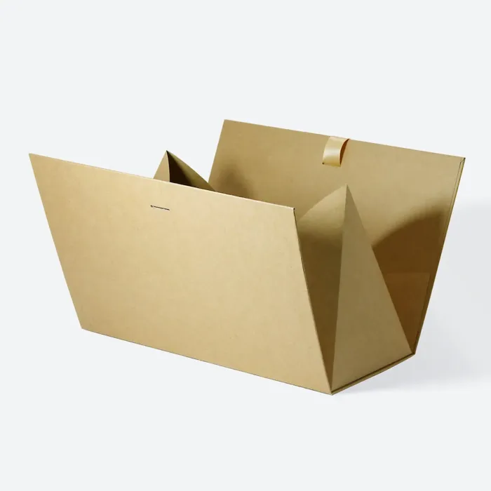 Large Kraft Triangle Shaped Gift Bag with Ribbon - Image 2