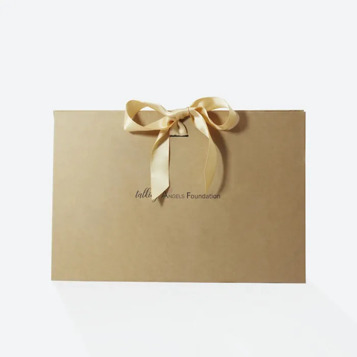 Large Kraft Triangle Shaped Gift Bag with Ribbon - Image 4