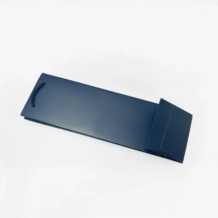 Navy Blue One Bottle Wine Gift Bag - Image 5