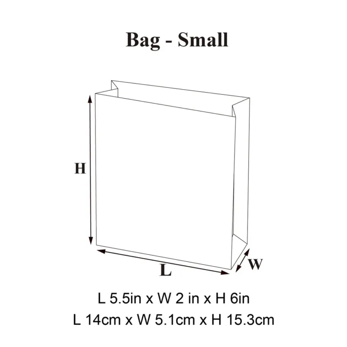 Small Black Paper Gift Bag with Handle - Image 5