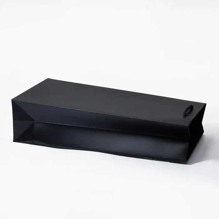 Black Two Bottles Wine Gift Bag - Image 2