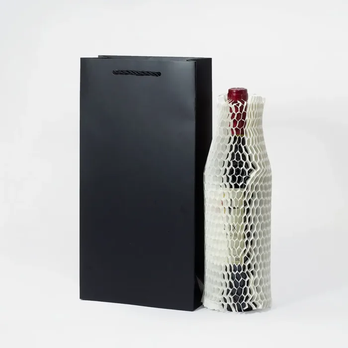 Black Two Bottles Wine Gift Bag - Image 4