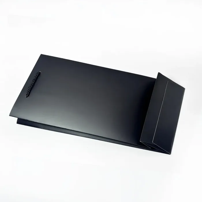 Black Two Bottles Wine Gift Bag - Image 5