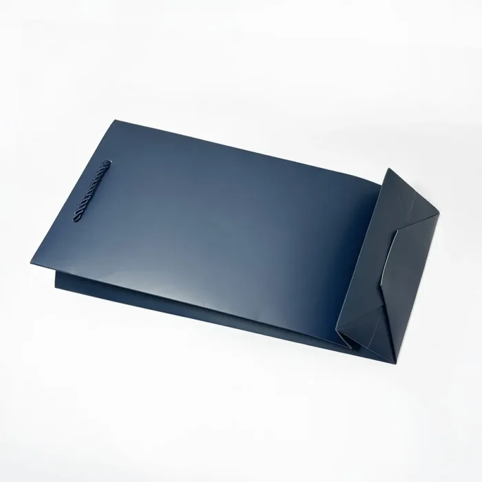 Navy Blue Two Bottles Wine Gift Bag - Image 5