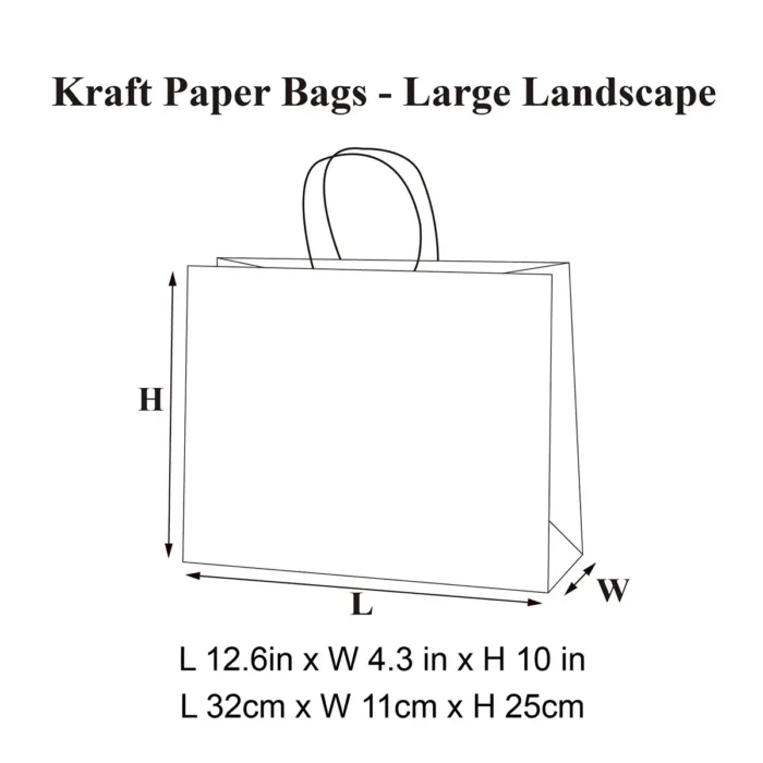 Large Landscape Kraft Shopping Bag - Image 3