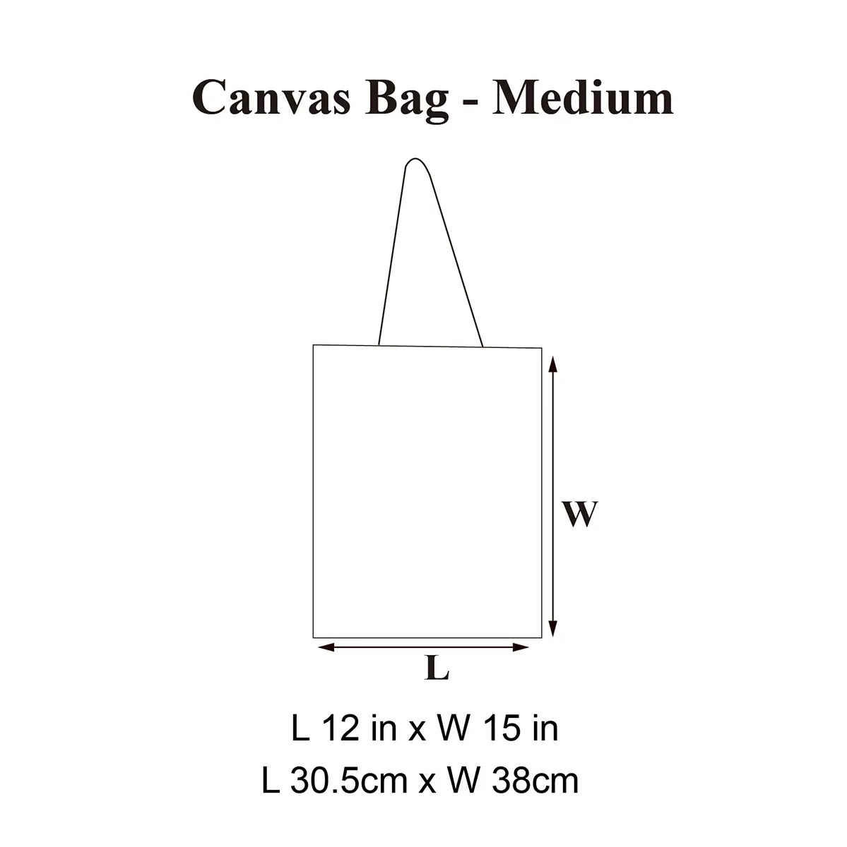 Medium Ivory Canvas Cotton Tote Bag - Image 5