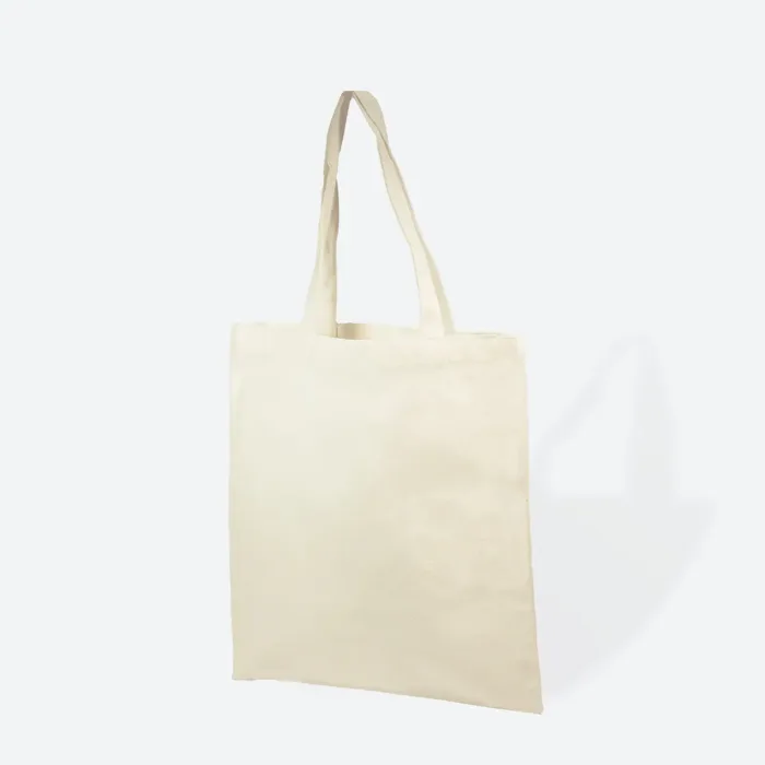 Medium Ivory Canvas Cotton Tote Bag - Image 2