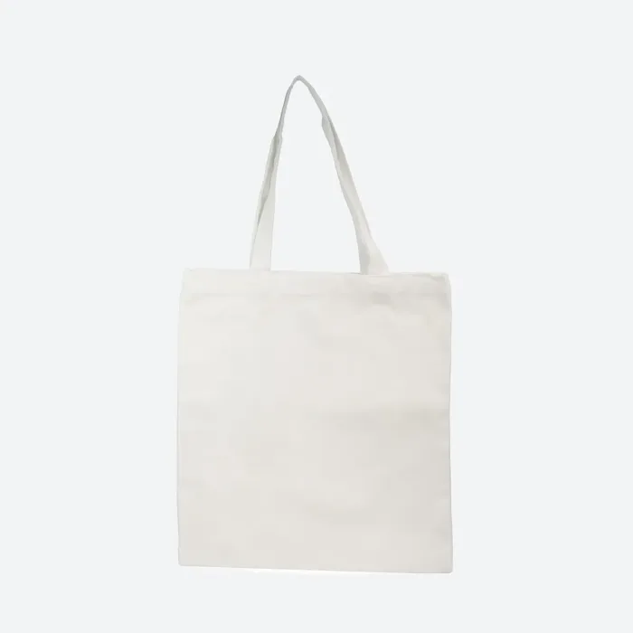 Medium White Canvas Cotton Tote Bag