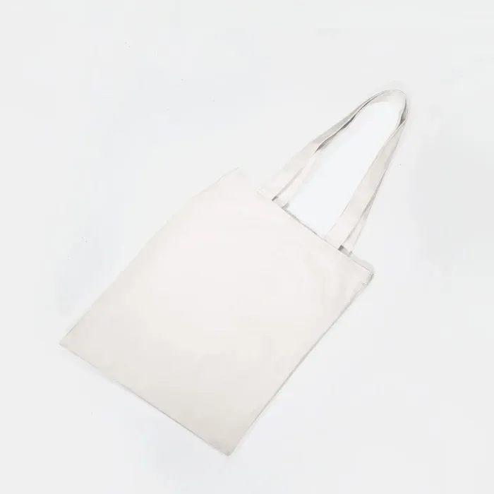 Small White Canvas Cotton Tote Bag - Image 2
