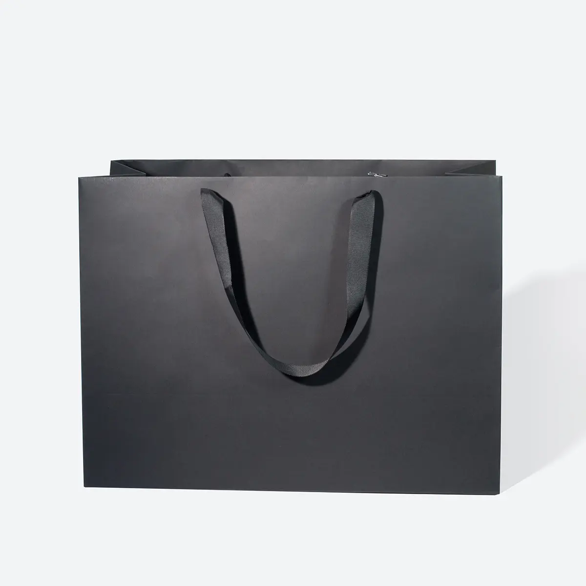 A3 Deep Black Paper Gift Bag with Handle - Image 2