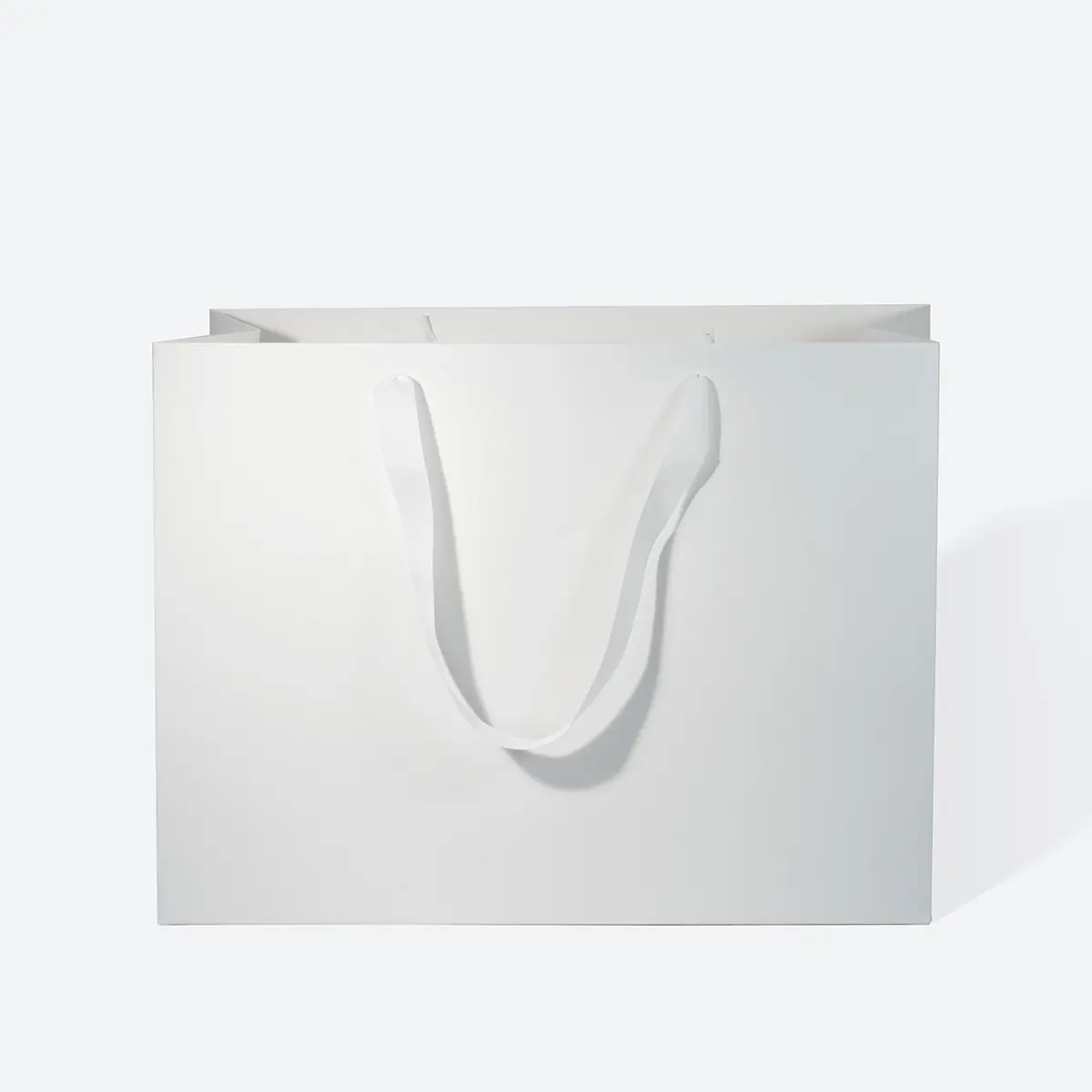 A3 Deep White Paper Gift Bag with Handle - Image 2