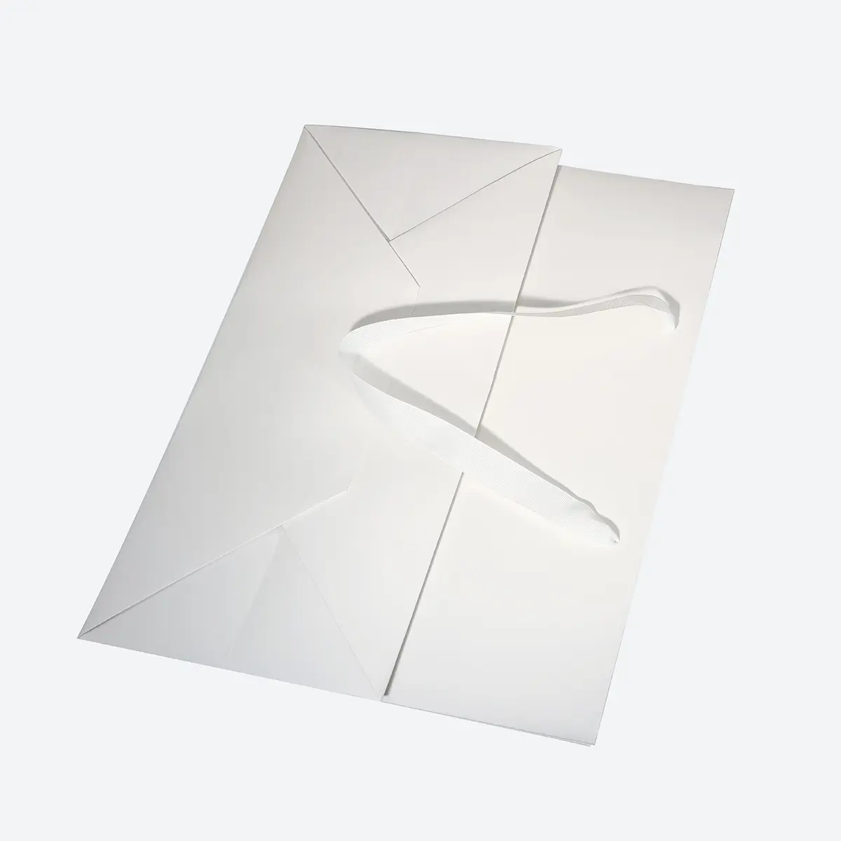 A3 Deep White Paper Gift Bag with Handle - Image 3