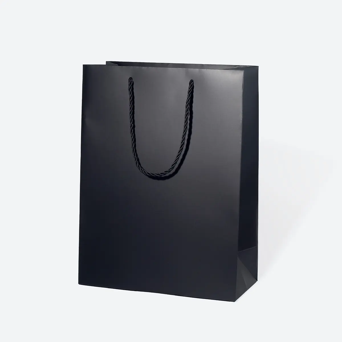 A4 Extra Shallow Black Paper Gift Bag with Handle