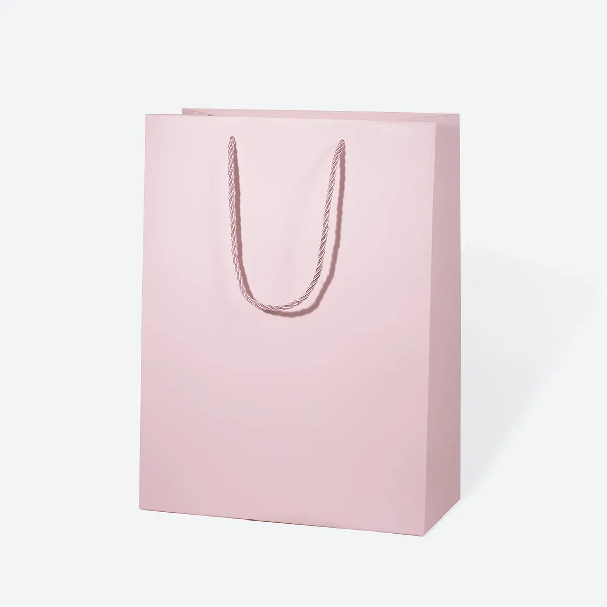 A4 Extra Shallow Pink Paper Gift Bag with Handle