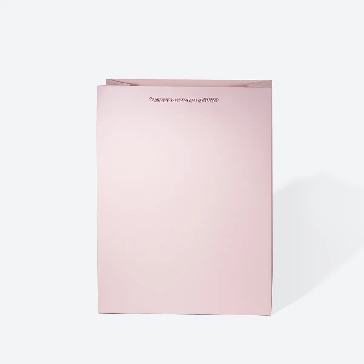A4 Extra Shallow Pink Paper Gift Bag with Handle - Image 3