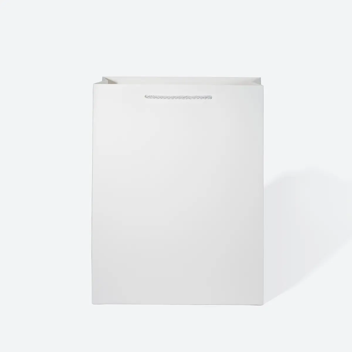 A4 Extra Shallow White Paper Gift Bag with Handle - Image 3