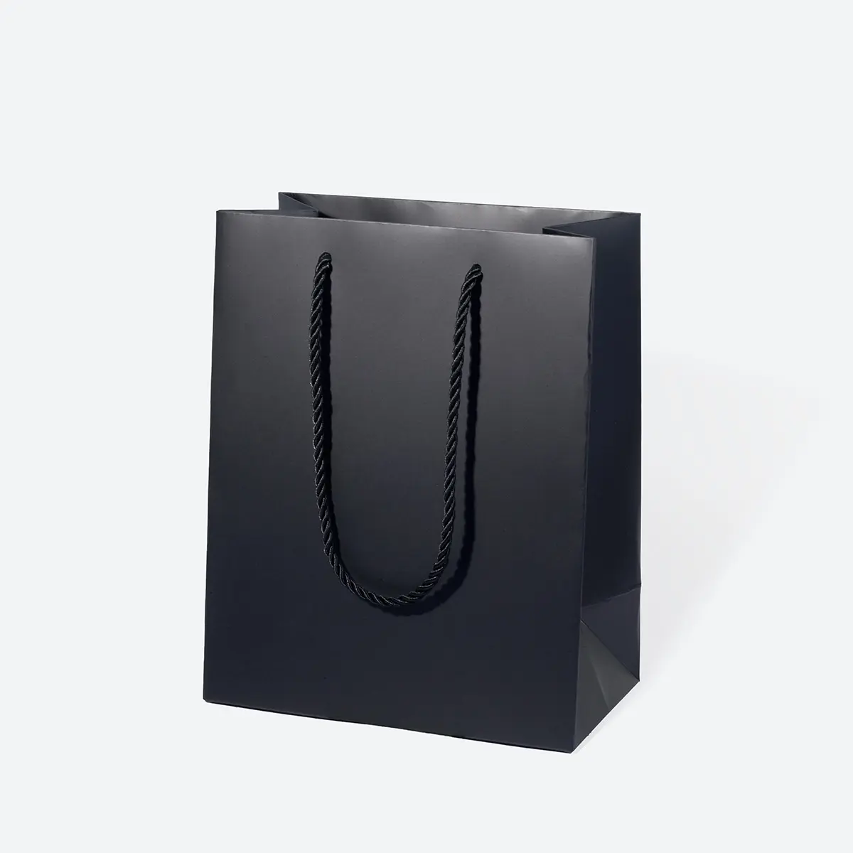 A5 Shallow Black Paper Gift Bag with Handle