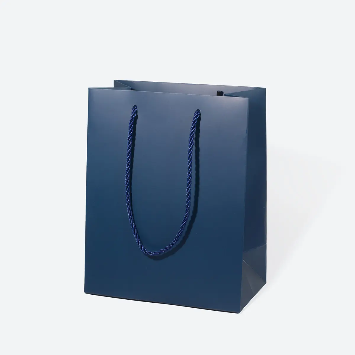 A5 Shallow Navy Blue Paper Gift Bag with Handle