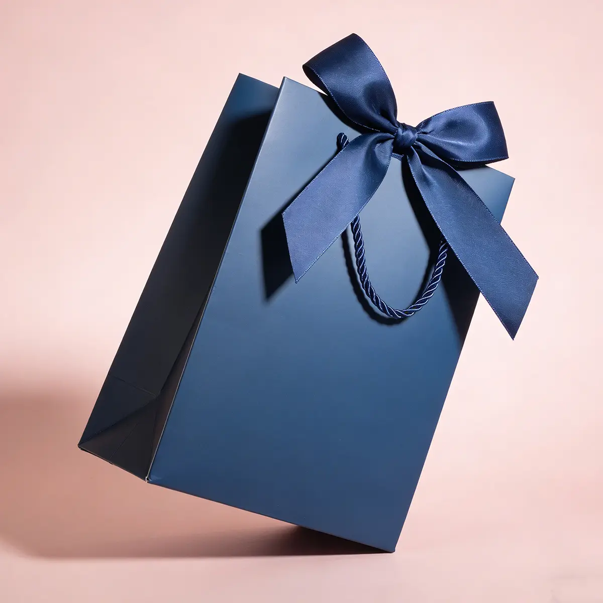 A5 Shallow Red Paper Gift Bag with Handle - Image 6