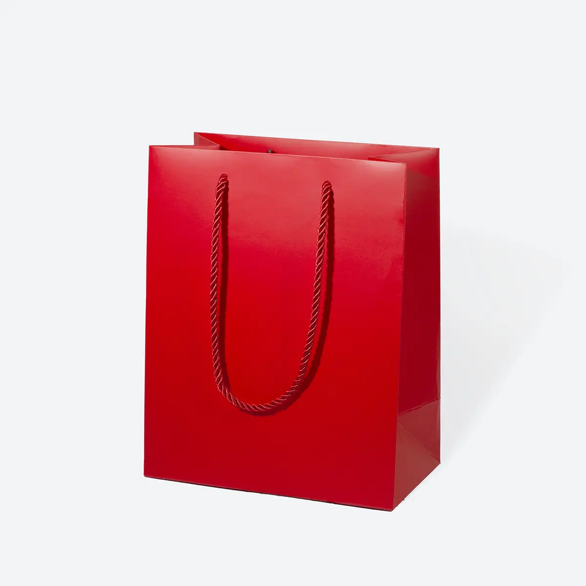 A5 Shallow Red Paper Gift Bag with Handle