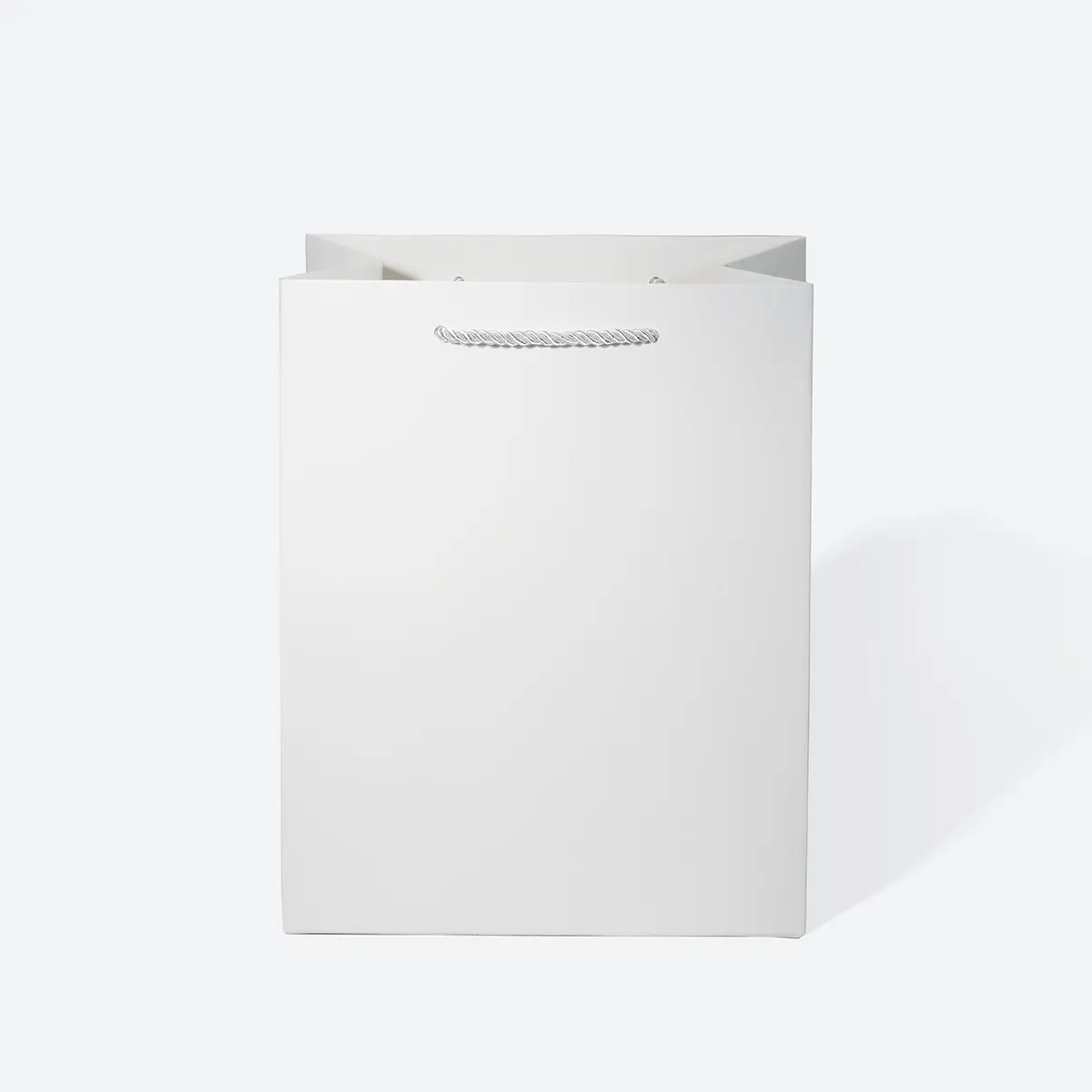 A5 Shallow White Paper Gift Bag with Handle - Image 3
