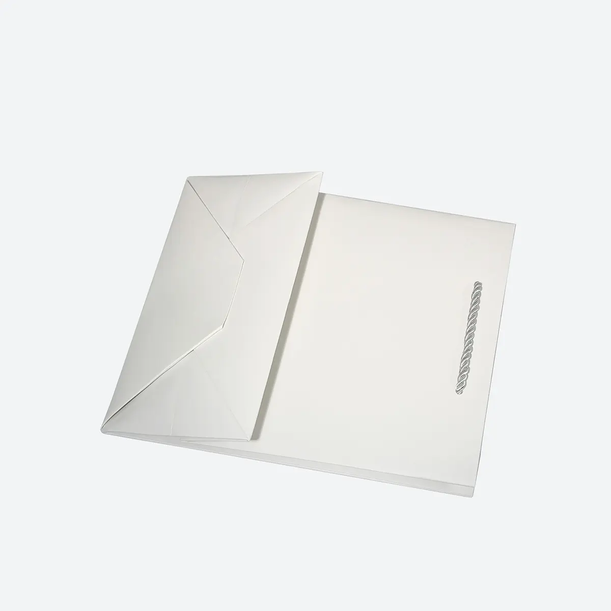 A5 Shallow White Paper Gift Bag with Handle - Image 4