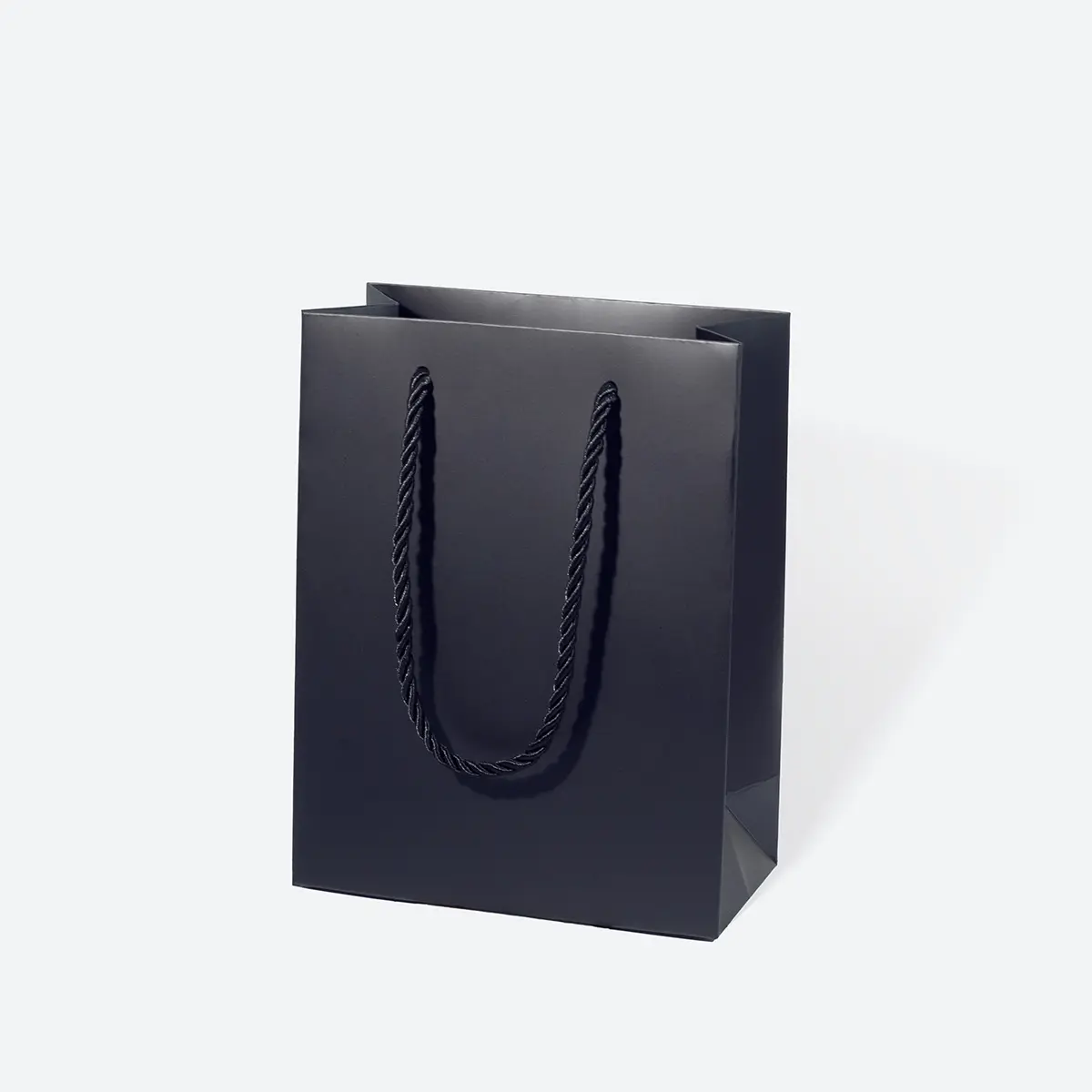 A6 Deep Black Paper Gift Bag with Handle