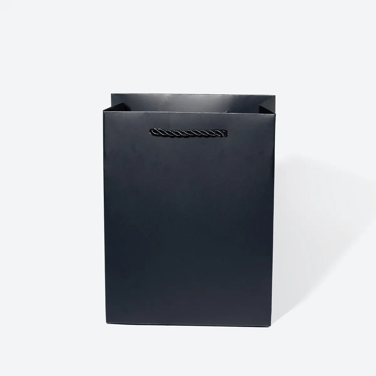 A6 Deep Black Paper Gift Bag with Handle - Image 3