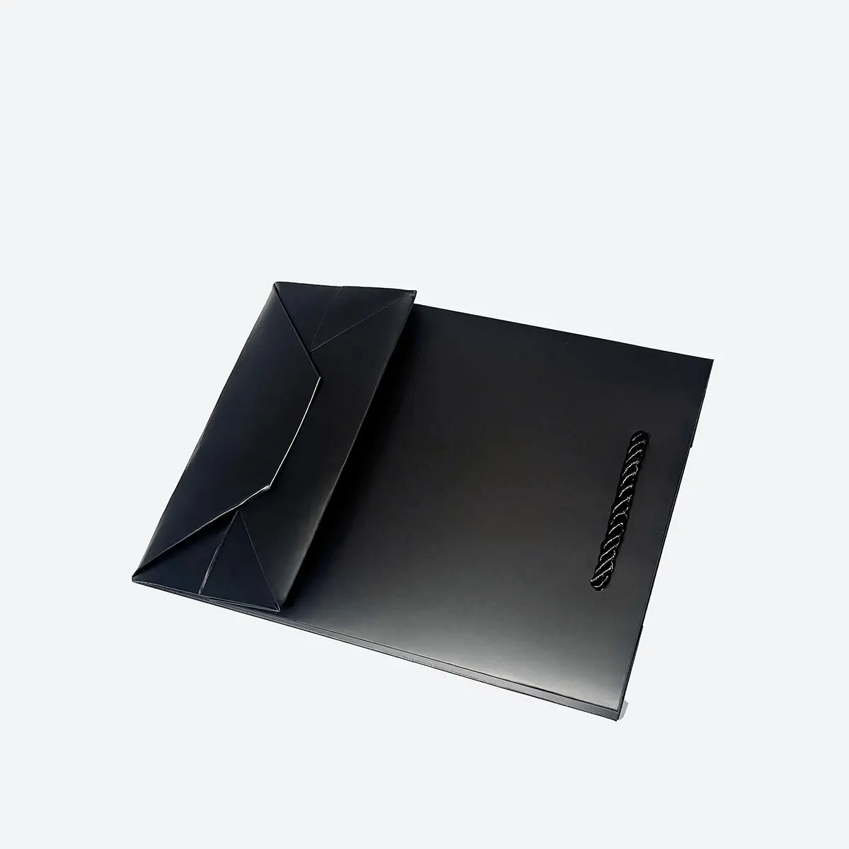 A6 Deep Black Paper Gift Bag with Handle - Image 4