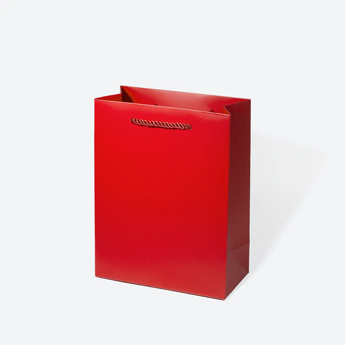 A6 Deep Red Paper Gift Bag with Handle - Image 2